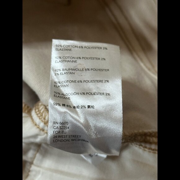 Free People Jeans 26 Womens Ivory Skinny Ankle Frayed Hem High Rise - Picture 10 of 10